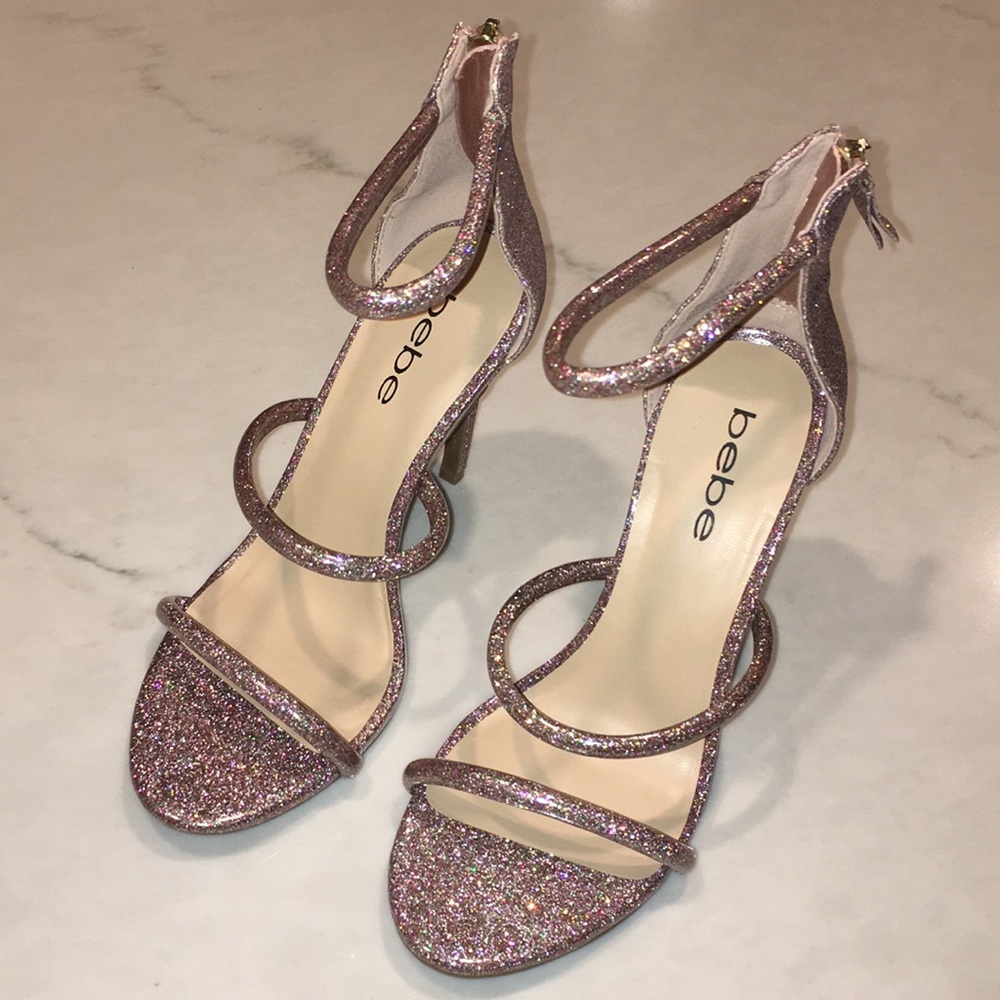 New Bebe Glitter heels